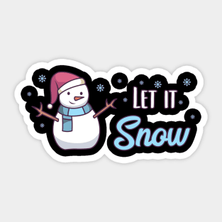 Christmas Snowman Gift | Let it Snow Sticker